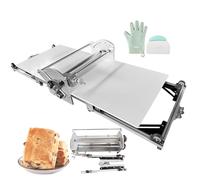 CNAOHGHN Automatic Puff Pastry Sheeter,Electric Dough Sheeter Machine For Home Baking, Stainless Steel Build, 2-30mm Thickness Control,With 40×17.7in Sheeter Board For Croissants,Fresh Pasta