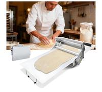 CNAOHGHN Commercial & Home Use Manual Foldable Dough Sheeter Machine, Compact Dough Sheeter with Sheeter Board, Stainless Steel, Adjustable Thickness 0-27mm, Making Fudge Crust, Pizza Dough