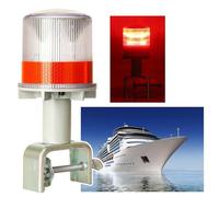 CNAOHGHN LED Solar Boat Navigation Lights, Waterproof Boat Navigation Lights 360 Degree, Visible Distance: 1 km, Long Light + Flashing, LED Anchor Light for Boats for Marine Boats, Construction