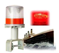 CNAOHGHN LED Solar Boat Navigation Lights, Waterproof Solar Powered Navigation Lights 360 Degree, Visible Distance: 1 km, Boat Lighting Position Lights for Marine Boats, Construction, Traffic Safety