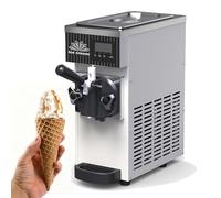CNAOHGHN Single Flavor Commercial Soft Serve Ice Cream Machine, 4-5kg/H High Yield, 2.5L Tank Countertop Ice Cream Maker with Fast Cooling System for Restaurant Dessert Shop