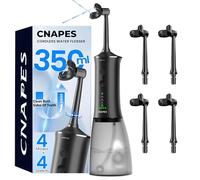 CNAPES U-Shaped Water Flosser Cordless for Teeth- 4 Nozzles for 360° Deep Cleaning in 1 Pass, 350ML Large Tank, 16 Pressure Modes, 30-Day Battery, Portable Dental Flosser for Travel/Braces/Sensitive