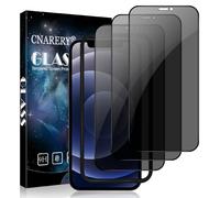 Cnarery 3 Pack for iPhone 12 Mini Privacy Screen Protector, Anti-Scratch, 9H Hardness, Case-Friendly, Privacy Full Coverage, Anti Spy Tempered Glass Film With Installation Frame 5.4 Inch