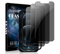 Cnarery 3 Pack for iPhone 12 Pro Max Privacy Screen Protector, Anti-Scratch, Anti Spy, Case-Friendly, 9H Hardness Full Coverage Tempered Glass Film With Installation Frame 6.7 Inch