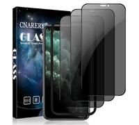 Cnarery 3 Pack Privacy Screen Protector for iPhone 11 Pro Max/XS Max, Anti-Scratch, 9H Hardness, Case-Friendly, Privacy Full Coverage, Anti Spy Tempered Glass Film With Installation Frame 6.5 Inch