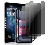 Cnarery 3 Pack Privacy Screen Protector for iPhone 11/XR, Anti-Scratch, 9H Hardness, Scratch Resistant, Case-Friendly, High Sensitivity, Anti Spy Tempered Glass Film With Installation Frame 6.1-Inch