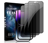 Cnarery 3 Pack Privacy Screen Protector for iPhone 14 Pro, Anti-Scratch 9H Hardness Scratch Resistant Case Friendly High Sensitivity Anti Spy Tempered Glass Film With Installation Frame 6.1 Inch