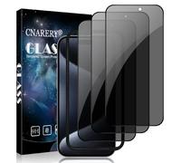 Cnarery 3 Pack Privacy Screen Protector for iPhone 15 Pro Max, Anti-Scratch, 9H Hardness, Scratch Resistant, Case-Friendly, Anti Spy Tempered Glass Film With Installation Frame 6.7-Inch