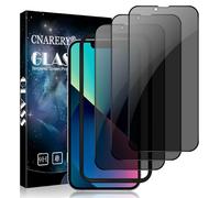 Cnarery 3 Pack Privacy Screen Protector for iPhone 16e/13/13 Pro/14, Anti-Scratch, 9H Hardness, Case-Friendly, Privacy Full Coverage, Anti Spy Tempered Glass Film With Installation Frame 6.1-Inch