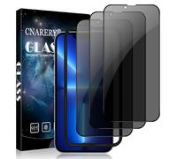 Cnarery 3 Park Privacy Screen Protector for iPhone 13 Pro Max/14 Plus, Anti-Scratch, 9H Hardness, Case-Friendly, Privacy Full Coverage, Anti Spy Tempered Glass Film With Installation Frame 6.7-Inch