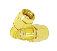 CNARIO 2PACK RPSMA Male to SMA Female Coaxial Connector SMA Adapter Gold Plated Connector for WiFi/Antenna/Two-Way Radio/FPV Drone