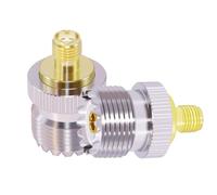 CNARIO 2PCS SMA Female to UHF Female Coaxial Adapter PL259 PL-259 SO239 to SMA Coax Connector Low Loss for CB Radio/Antenna/Walkie Talkie