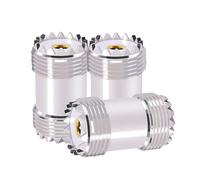 CNARIO 3PCS PL259 Barrel Connector UHF PL-259 SO239 Female to Female Coax Coaxial Adapter Coupler UHF Double Female Cable Connector for CB Ham Radio Antenna, SWR Meter Cable Extention