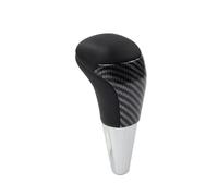 Cnazg40 1 Pc Automative Gear Shift Knob Center Console Carbon Fiber Black Cap+Black Leather ABS+Faux Leather for Yaris 2006-2018 Left & Right Hand