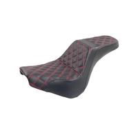 Cnazg40 1 Pc leather+Foam+Iron+Plastic Sissy Bar Driver Passenger Seat Complete Seats Black (with red lines) for FXBBS 2021-2023