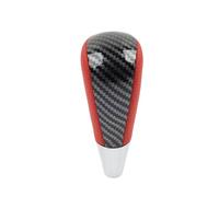 Cnazg40 Automative Gear Shift Knob 1 Pc for Camry 2007-2014 Carbon Fiber Black Cap+Red Leather With Hole ABS+Faux Leather Left & Right Hand