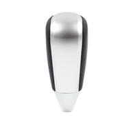 Cnazg40 Automative Stick Gear Shift Knob 1 Pc for Sequoia 2008-2022 Silver Cap+Black Leather With Hole ABS+Faux Leather Left & Right Hand