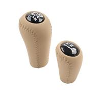 Cnazg40 Manual Stick Gear Shift Knob ABS+Faux Leather Beige Leather+Glossy Black Cap for Land Cruiser FJ70 FJ76 FJ77 FJ78 FJ79 LC70 LC71 LC76 LC77 LC79 1 Pc Left & Right Hand