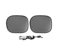 Cnazg40 Sun Shade Car Windshield Front Window Cover Foldable Umbrella Large Silver, Black Coating + Metal Pole Mesh Fabric 3 Pcs