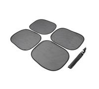 Cnazg40 Visor Cover Car Front Window Sun Shade Foldable Windshield Sunshade Umbrella Large Silver, Black Cloth with Titanium Coating + Metal Pole Mesh Fabric 5 Pcs