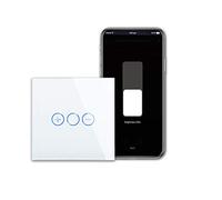 CNBINGO Smart Dimmer Switch for Dimmable LED Light, Voice Control by Alexa, Remote Control by Smart Life App, WiFi Touch Light Switch with Glass Wall Plate, Backlight, Neutral Wire Required