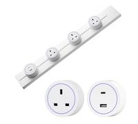 CNBINGO Track Socket,8000W Wall-Mounted Electrical Outlet Sockets,Aluminum Alloy Kitchen Power Track Sockets 60CM White