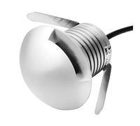 CNBRIGHTER LED In-Ground Well Light,3W 12V-24V DC,IP67 Waterproof Aluminum,Directional Horizontally Outdoor Landscape Lighting,Side View Beam,Warm White-3000K (Q2-2 Way)