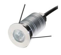 CNBRIGHTER LED In-Ground Well Light,Mini 15° Narrow Beam Angle Spotlight,1W 12V-24V DC, IP67 Waterproof Underground Outdoor Landscape Lighting,Warm White(3000K)