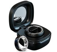 CNBRO Smart Ring Health Fitness Rings Waterproof Activity Trackers Heart Rate Monitor Calorie Counter Sleep Tracker Long Battery Life Fashion Ceramic Ring for Men Women, 12, black, JYR8FS