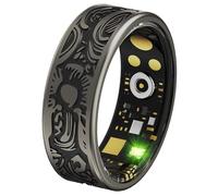 CNBRO Smart Ring Heart Rate Monitor Sleep Ring Health Rings for Men Women Gothic Rings Punk Smart Rings for Android & iOS Step Counter Calorie Counter Ring