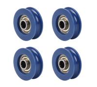 CNBTR 6mm Width 3mm Depth U-groove Blue Plastic Bearing Guide Pulley Wheel for Max-load 59kg Pack of 4