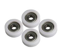 CNBTR Plastic White Ball Bearing Roller 8mm Bore Pulley Wheel for Door and Window Pack of 4