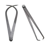 CNBTR Silver Caliper Gauge Machinist Long Firm Joint Metal Measurement Tool Inside and Outside Caliper Pack of 2 (250mm)