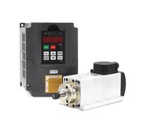 CNC 1.5kw 220v/110v Square Air Cooling Spindle ER11 1500W Air-cooled Milling Spindle + 1.5KW VFD Inverter + 7pcs/set ER11 BIANMTSW(GDZ80X73 HY,110V)