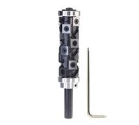 CNC 12.7mm 1/12" Shank Spiral Trimming End Mill Vertical Flush Trim Router Bit 80mm Cut Length with 12x12x2.2mm Carbide Inserts(D12.7D30H80)