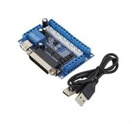 CNC 5-Axis Stepper Motor Driver Interface Adapter Breakout Board with USB Power and Parallel Port Control, 12-24V Input, Optocoupler Isolation for