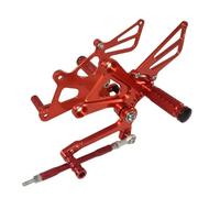CNC Adjustable Rider Rear Sets Rearset Foot Rest Pegs For CBR250R CBR 250 R MC41 2011 2012 2013 FIXCOR(Red)
