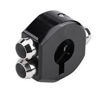 CNC Aluminium Alloy 22mm Motorcycle Handlebar Switch Momentary Latching Reset Button Horn Engine Power Start Kill Switches For 12V Battery Installation Motorcycles Motorbike (Black)
