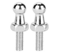 CNC Aluminium Alloy Ball Stud Bolt High Precision Durable Gas Struts Replacement for Bonnet Lifters M8 M6 Silver 2Pcs (M6)