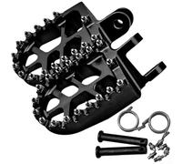 CNC Aluminium Footrests for Motorcycles Black Silver(black)