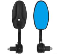 CNC Aluminium Motorcycle Mirror 22 mm Blue Anti-Reflective Aluminium Alloy