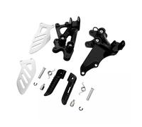 CNC Aluminum Adjustable Anti Slip Motorcycle Front Footpegs Bracket For Suzuki GSXR600 GSXR750 2006-2010 Sport Racing Accessories Motorcycle Pedals(Gloss Black)