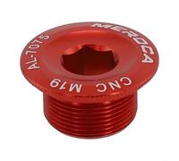 CNC Aluminum Alloy Crank Fixing Bolt Cover for Road Bike M19 M20 Threaded Screws Suitable for FC 4500 FC 5600 and Related Cranksets (M19 Red)