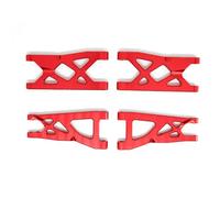 CNC Aluminum Alloy Front and Rear Suspension Arm RC Upgrade Parts for 1/10 ARRMA Senton Big Rock Typhon Granite Vorteks RC Car (Red)