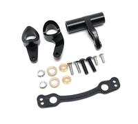 CNC Aluminum Alloy Front Steering Group RC Upgrade Parts for ARRMA 1/8 Typhon Senton Kraton 6S Talion RC Car (Black)