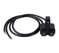 CNC Aluminum Alloy Motorcycle Handlebar Mount Headlight Spotlight Switch, 3 Way Dual On/Off Control, Weatherproof Plastic Housing, for 7/8inch Handlebars, 12V 16A
