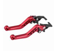 CNC Aluminum Alloy Motorcycle Scooter Dual Disc Brake Lever for Enhancing Stability and Security, Fit Fit for Suzuki GY6 Xmax 400, Eye-Catching Modification Accessories (Red)