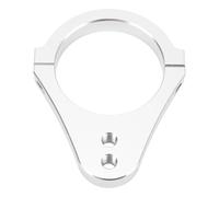 CNC Aluminum Alloy Steering Damper Bracket Fork Clamp Shock Absorbing 60mm Universal Motorcycle Clamp Bracket LED Mounting Solution (Silver)