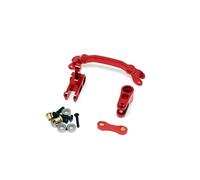 CNC Aluminum Alloy Steering Group RC Upgrade Parts for 1/10 ARRMA Senton Big Rock Typhon Granite Vorteks RC Car (Red)