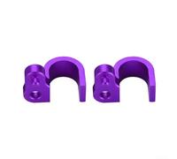 CNC Aluminum Brake Line Clamp Bracket Red 2-Pack | motorcycle fit, option, easy installation, sporty aesthetic, metal(Purple)